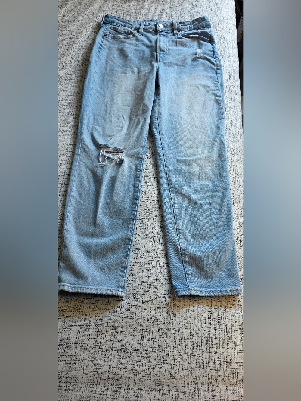 Old Navy High-Rise O.G. Straight Distressed Jeans Size 8